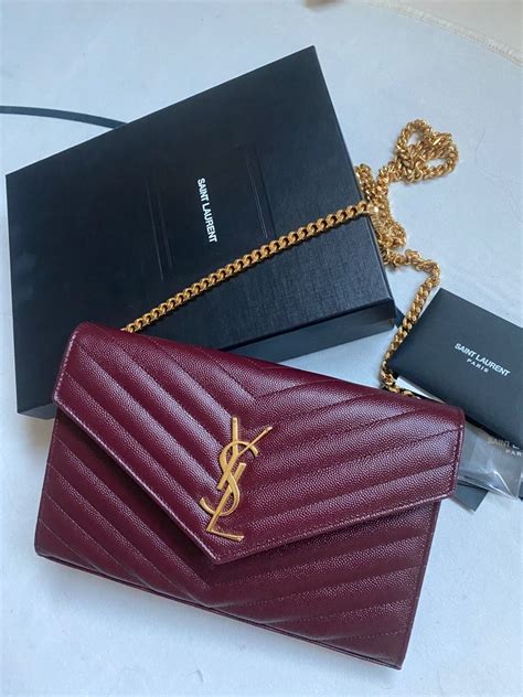 ysl wallet on chain gold or silver|ysl wallet on chain used.